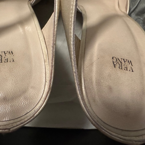 Vintage Stuart Weitzman Vera Wang Rangoon Satin- 8.5 M-heel damaged from grass - Picture 10 of 12